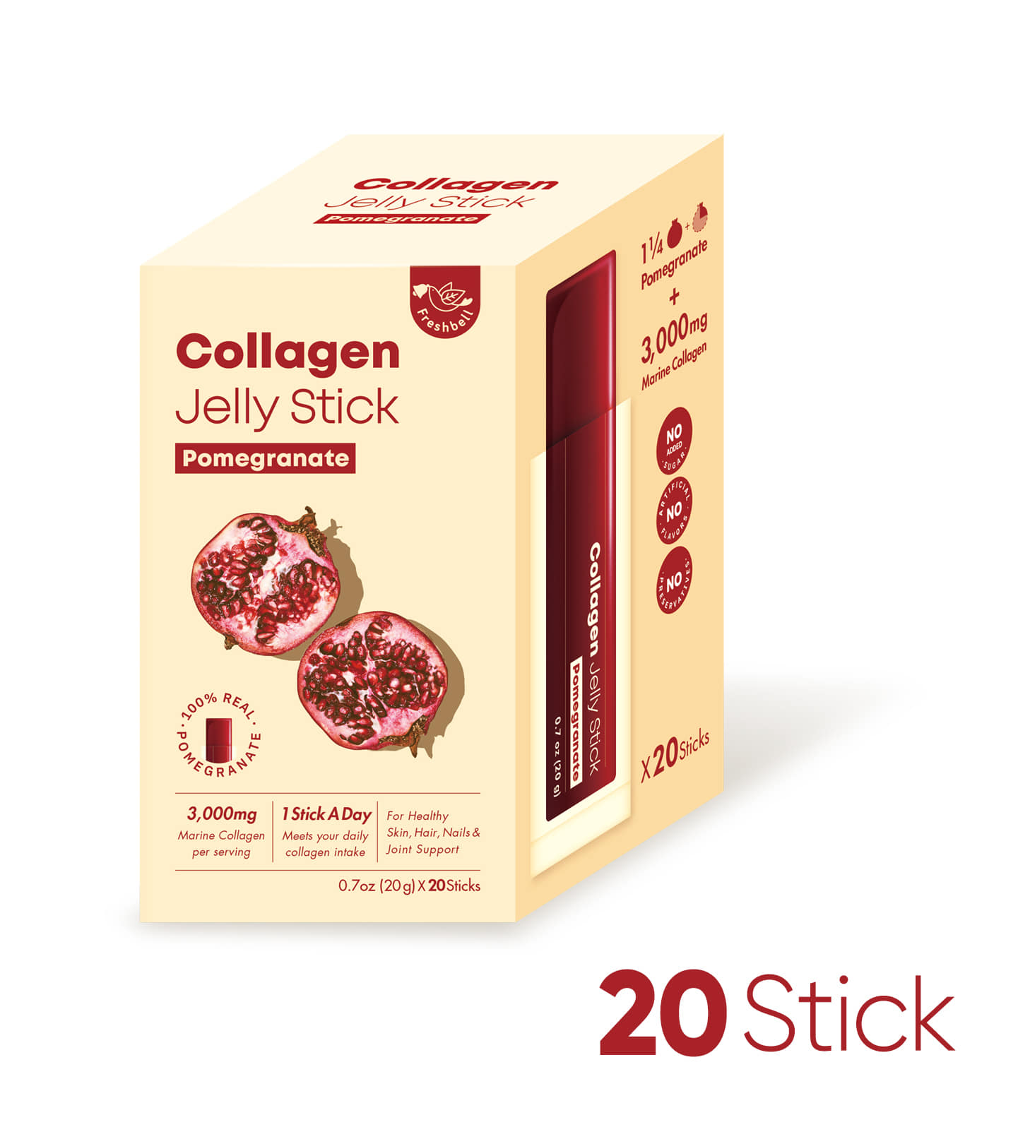 Collagen Jelly Stick Pomegranate 3000mg (20ea*1box)