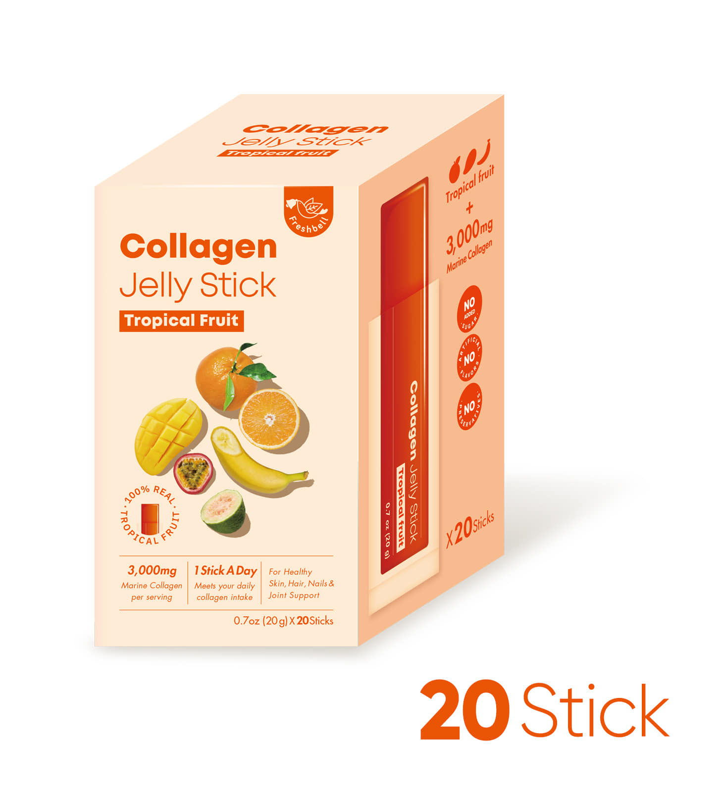 Collagen Jelly Stick Tropical  Fruit 3000mg (20ea*1box)