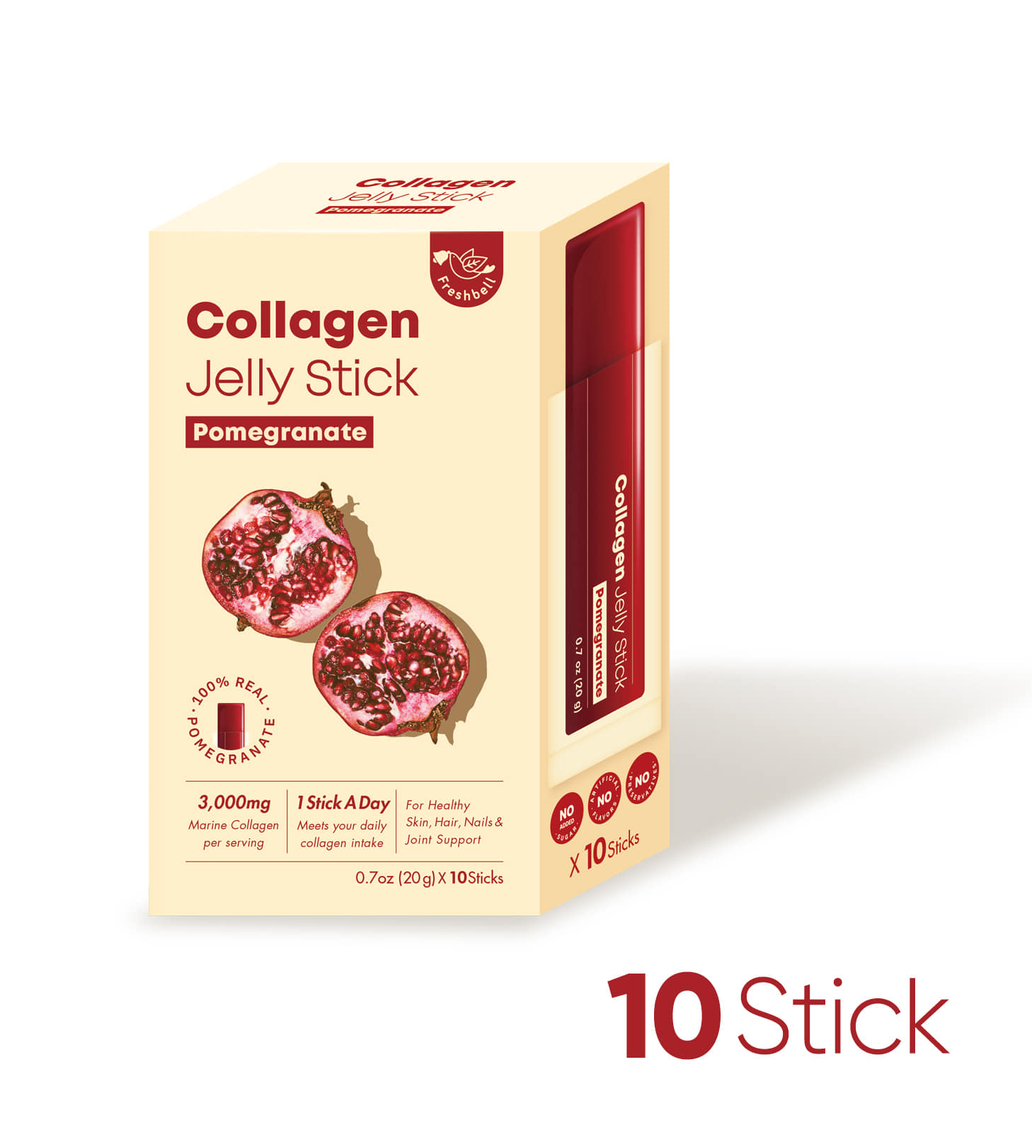 Collagen Jelly Stick Pomegranate 3000mg (10ea*1box)
